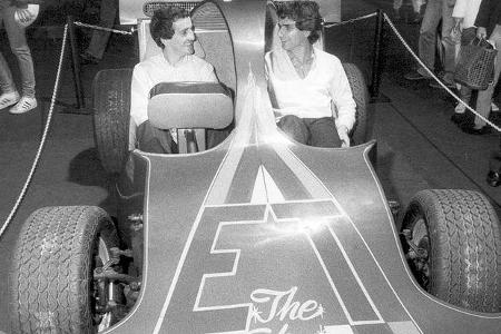 Vertragen sich: Formel 1-Vizeweltmeiter Alain Prost (links) und Weltmeister Nelson Piquet.