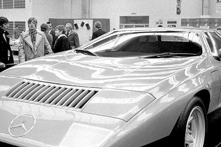 Mercedes C111 - Experimentalfahrzeug mit Wankelmotor.