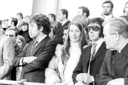 Eröffnung (von rechts): Essens Oberbürgermeister Horst Katzor, Jackie Stewart, Nina Rindt, Rolf Stommelen, Wolfgang Schöller.
