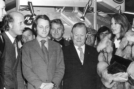 Eröffnung (von links): Organisationsleiter Wolfgang Schöller, Ford-Rennleiter Michael Kranefuß, Niki Lauda, Oberbürgermeiste...