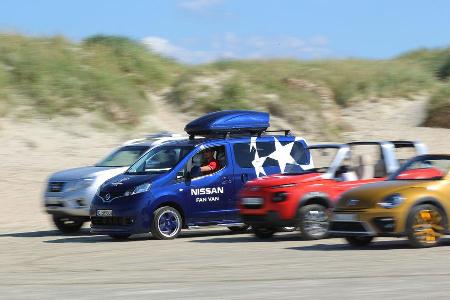 Strandautos, Strand, Impression