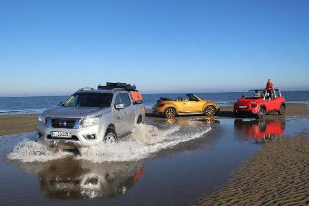 Strandautos, Strand, Impression