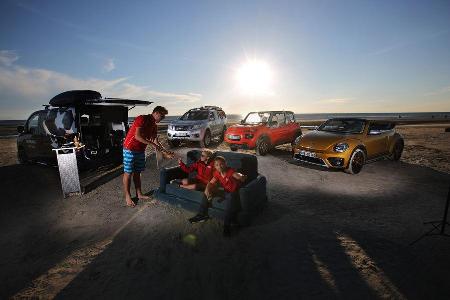 Strandautos, Strand, Impression