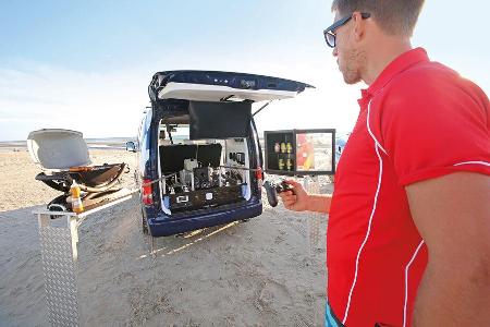Strandautos, Strand, Impression