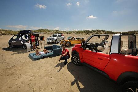 Strandautos, Strand, Impression
