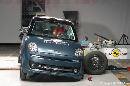 Quadricycles & Microcars im EuroNCAP Crashtest