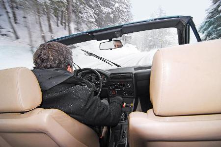 KISS-Ausfahrt, BMW 318i Cabrio, Cockpit