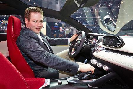 Mazda 2 Hazumi, Messe, Genf, 2014, Sitzprobe, Jochen Knecht