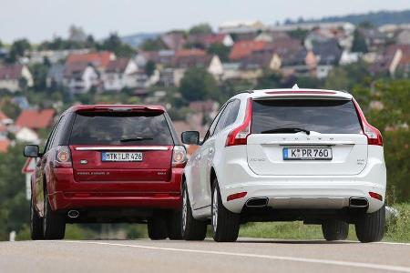 Land Rover Freelander, Volvo XC 60, Heckansicht