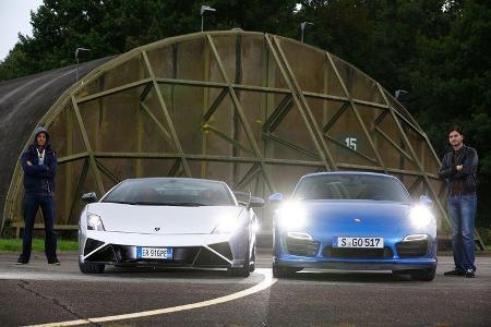 Porsche 911 Turbo S, Lamborghini Gallardo LP 570-4 Squadra Corse, Frontansicht