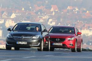 Opel Insignia Sports Tourer und Mazda 6 Kombi