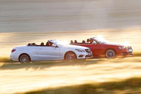 Audi S5 Cabrio, Mercedes E 400 Cabrio, Seitenansicht