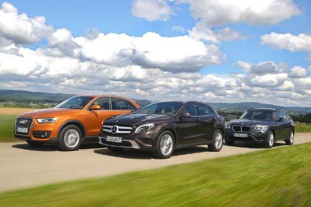 Audi Q3 2.0 TDI Quattro, BMW X1 xDrive 20d Sport Line, Mercedes GLA 220 CDI 4Matic