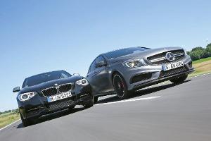 Test Mercedes A45 AMG gegen BMW M135i xDrive