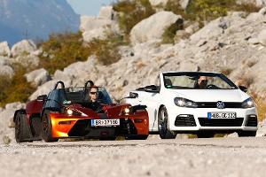 KTM X-Bow und VW Golf R im Vergleichstest