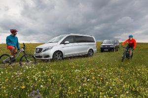 Vergleichstest Mercedes V 250 vs. VW Multivan 2.0 BiTDI