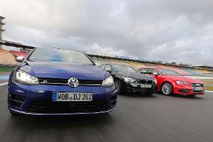 VW Golf R, Audi S3 Sportback, BMW M135i xDrive