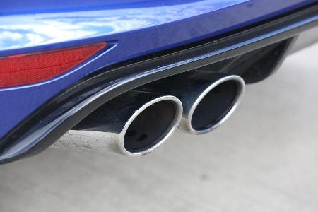 VW Golf R, Auspuff, Endrohre