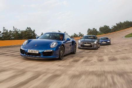 Porsche Turbo S, Nissan GT-R, Audi R8