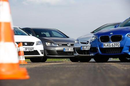 BMW 120d, Opel Astra GTC Biturbo CDTI, Seat Leon FR 2.0 TDI, VW Golf GTD