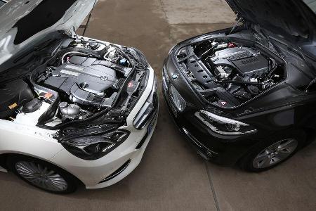 BMW 535i Touring xDrive, Mercedes E 400 T 4Matic, Motoren