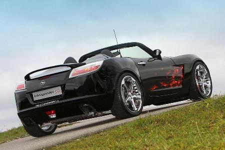 Tuner Königseder hat den Opel GT in ein noch sportlicheres Kleid gehüllt.