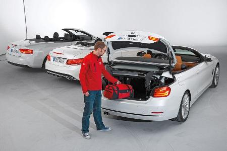 BMW Vierer Cabrio, Audi A5 Cabrio, Mercedes E-Klasse Cabrio, Heckansicht