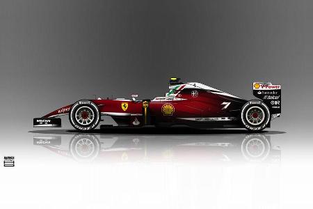 Ferrari - Formel 1 - Lackierung - Design-Concept