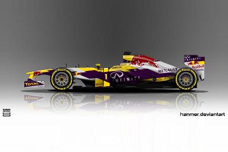 Red Bull - Formel 1 - Lackierung - Design-Concept