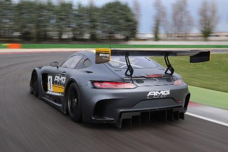 Mercedes-AMG GT3, Tracktest, Heckansicht