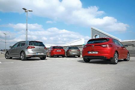 Peugeot 308 BlueHDi 150, Renault Mgane dCi 130, Seat Leon 2.0 TDI, VW Golf 2.0 TDI