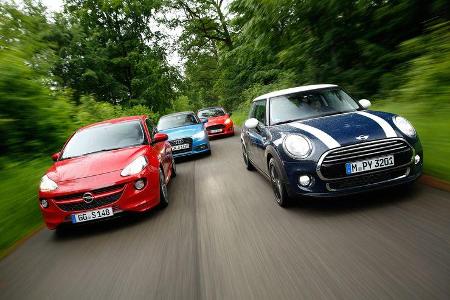 Audi A1 1.4 TFSI, Ford Fiesta Sport, Mini Cooper, Opel Adam S Audi A1 1.4 TFSI, Ford Fiesta Sport, Mini Cooper, Opel Adam S