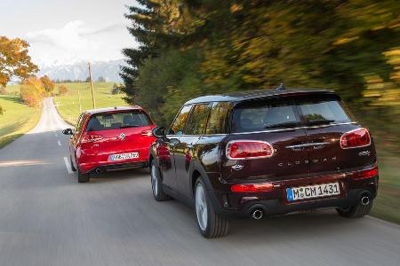 Mini Cooper S Clubman, VW Golf GTI, Heckansicht