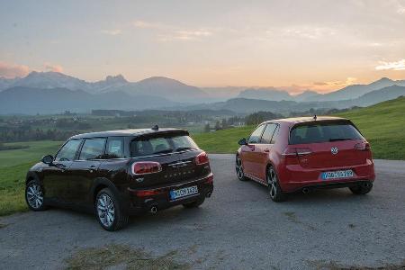 Mini Cooper S Clubman, VW Golf GTI,