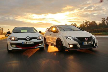 Honda Civic Type R, Renault Mégane R.S. Trophy-R, Frontansicht