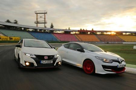 Honda Civic Type R, Renault Mégane R.S. Trophy-R, Frontansicht