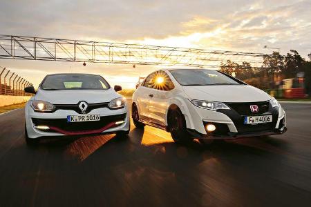 Honda Civic Type R, Renault Mégane R.S. Trophy-R, Frontansicht