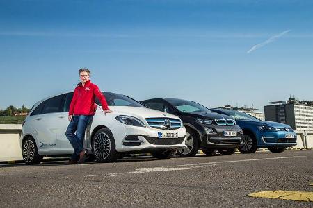 BMW i3, Mercedes B-Klasse Electric Drive, VW e-Golf, Dirk Gulde