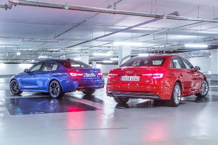 Audi A4 3.0 TDI Quattro, BMW 330d, Heckansicht
