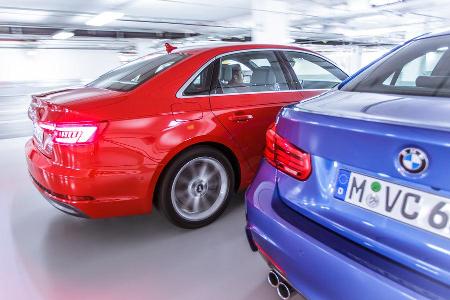 Audi A4 3.0 TDI Quattro, BMW 330d, Heck