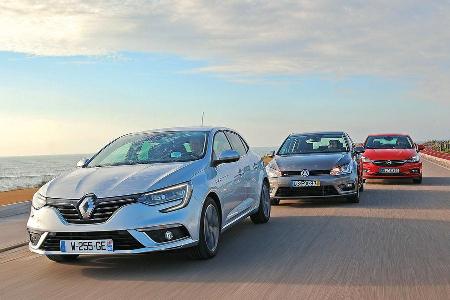 Renault Mgane dCi 130, Opel Astra 1.6 CDTI, VW Golf 1.6 TDI