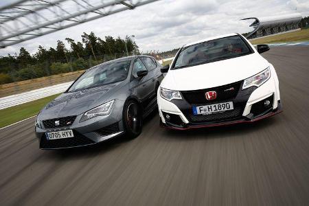 Honda Civic Type R, Seat Leon Cupra 280, Frontansicht
