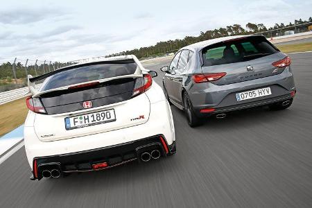 Honda Civic Type R, Seat Leon Cupra 280, Heckansicht