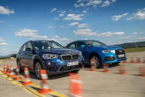 BMW X1 xDrive 25i, Audi Q3 2.0 TFSI Quattro, Frontansicht