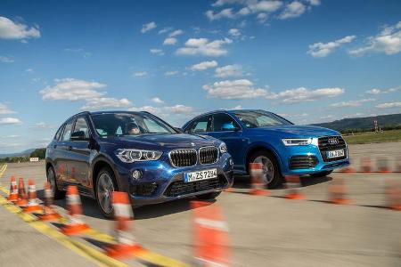 BMW X1 xDrive 25i, Audi Q3 2.0 TFSI Quattro, Frontansicht