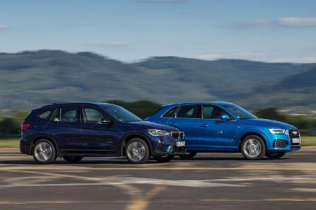 BMW X1 xDrive 25i, Audi Q3 2.0 TFSI Quattro, Seitenansicht