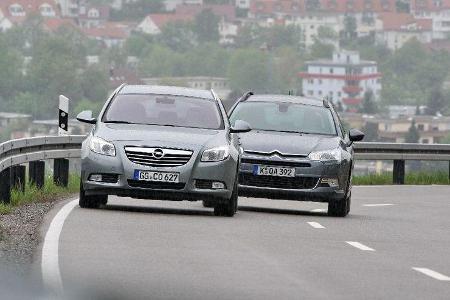 Opel Insignia Sports Tourer und Citroen C5 Tourer Front