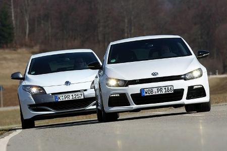 Renault Mégane Coupé TCE 250, VW Scirocco R Renault Mégane Coupé TCE 250, VW Scirocco R