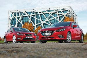 Seat Leon 2.0 TDI, Mazda 3 Skyaktiv im Fahrbericht