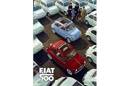 Bunt und quirlig: Fiats Neuer sollte sich abheben (1959).